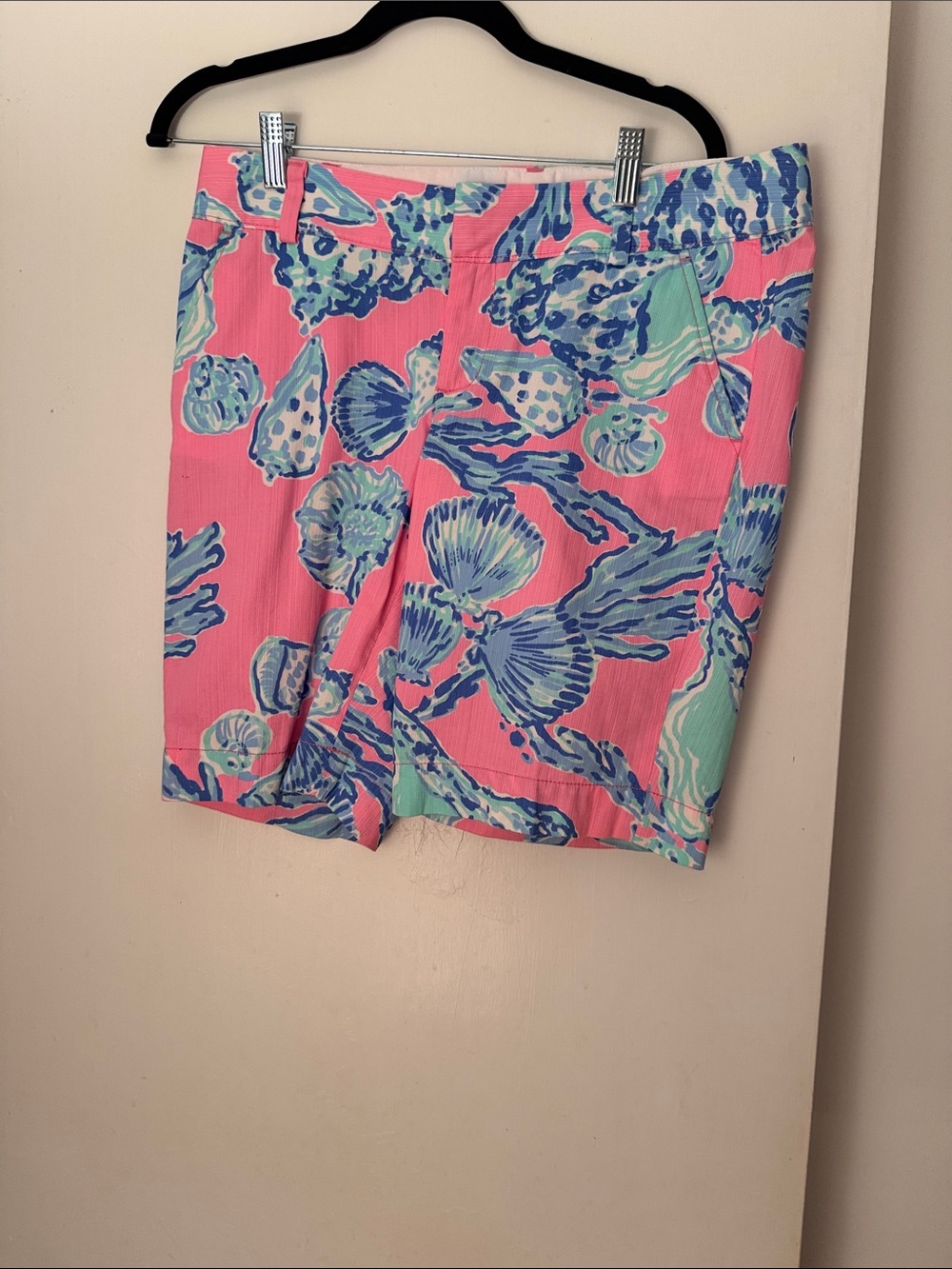 Lilly Pulitzer Pink, Blue & Mint Shell-Print Bermuda Shorts